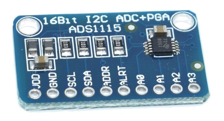 Analoog naar Digitaal Converter module / ADC 16-bit 4 kanalen I2C ADS1115 blauw